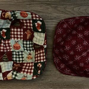 Christmas Themed Quilted Bowl Cozy Set of 2